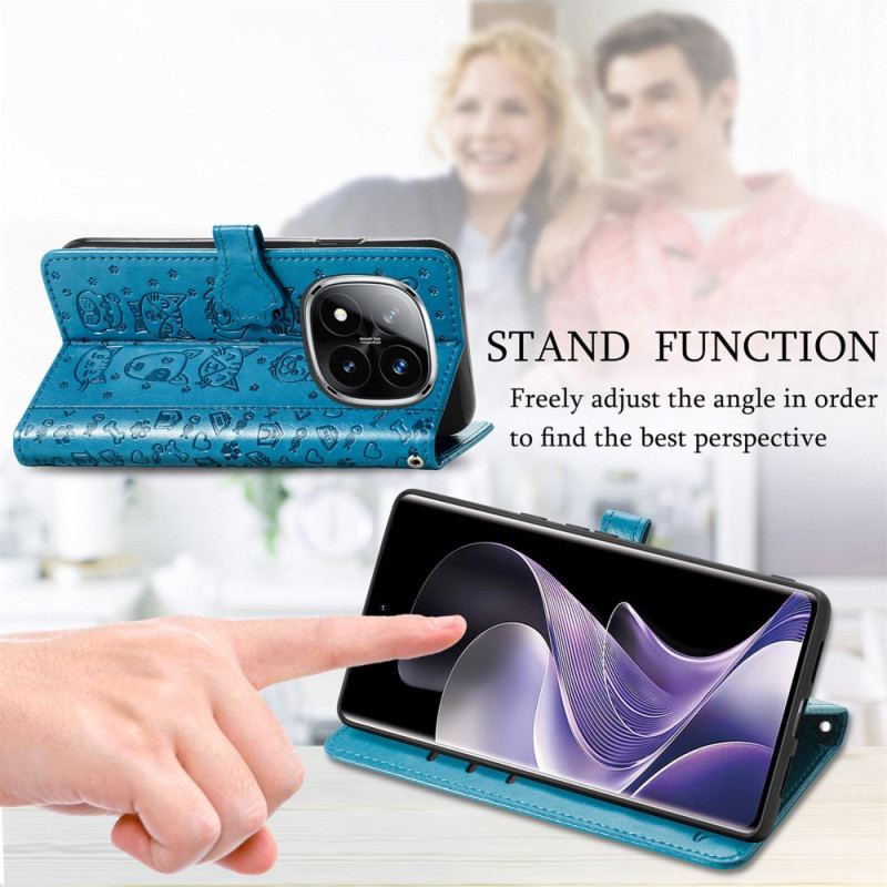 Läderfodral Poco X7 5g Telefonfodral Animerade Djur