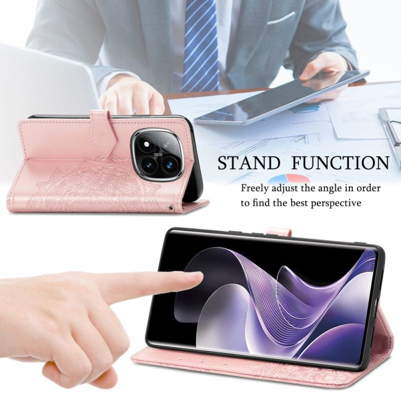 Läderfodral Poco X7 5g Telefonfodral Barockmandala