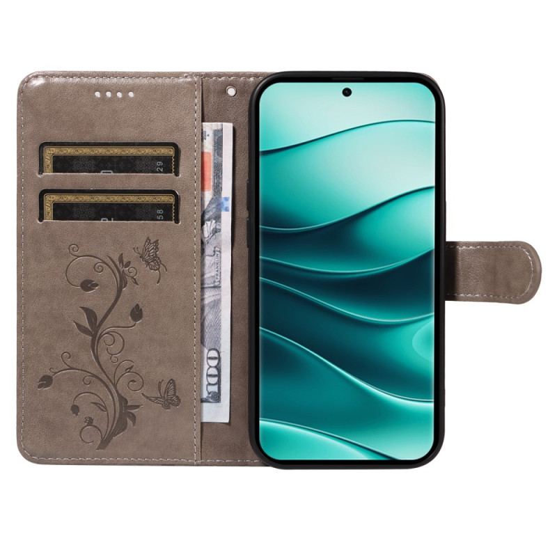 Läderfodral Poco X7 5g Telefonfodral Botanisk