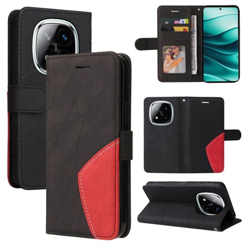 Skyddsfodral Poco X7 5g Tvåfärgade Vågiga Linjer