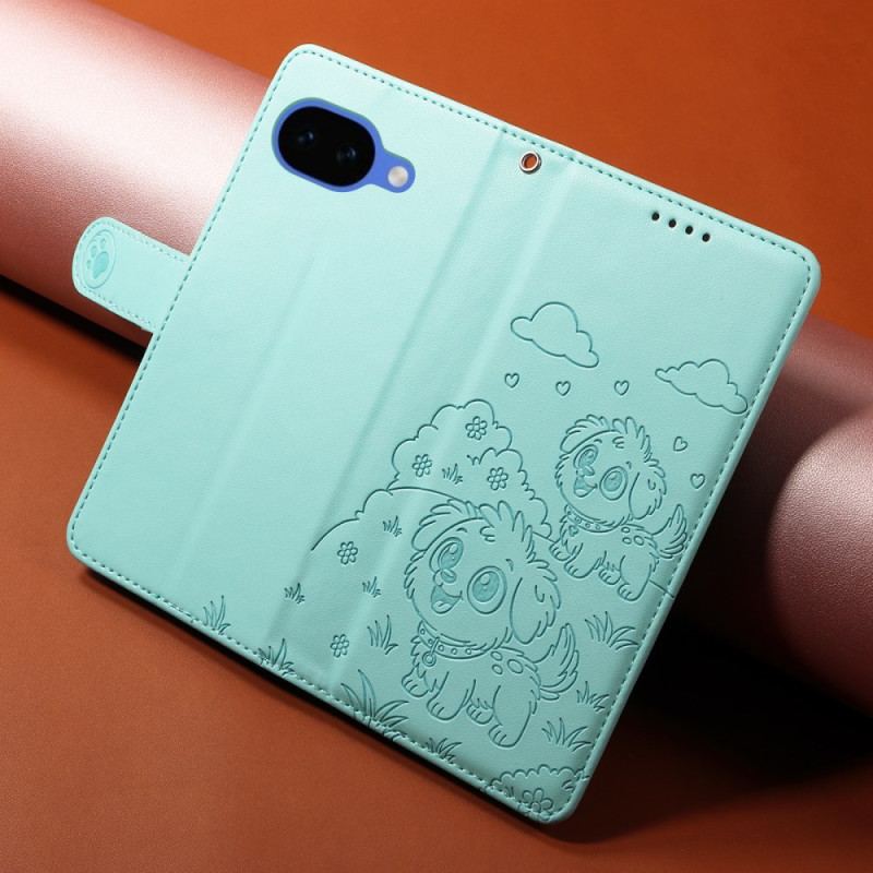 Fodral För Google Pixel 10a Rfid-skydd Och Hundmönster