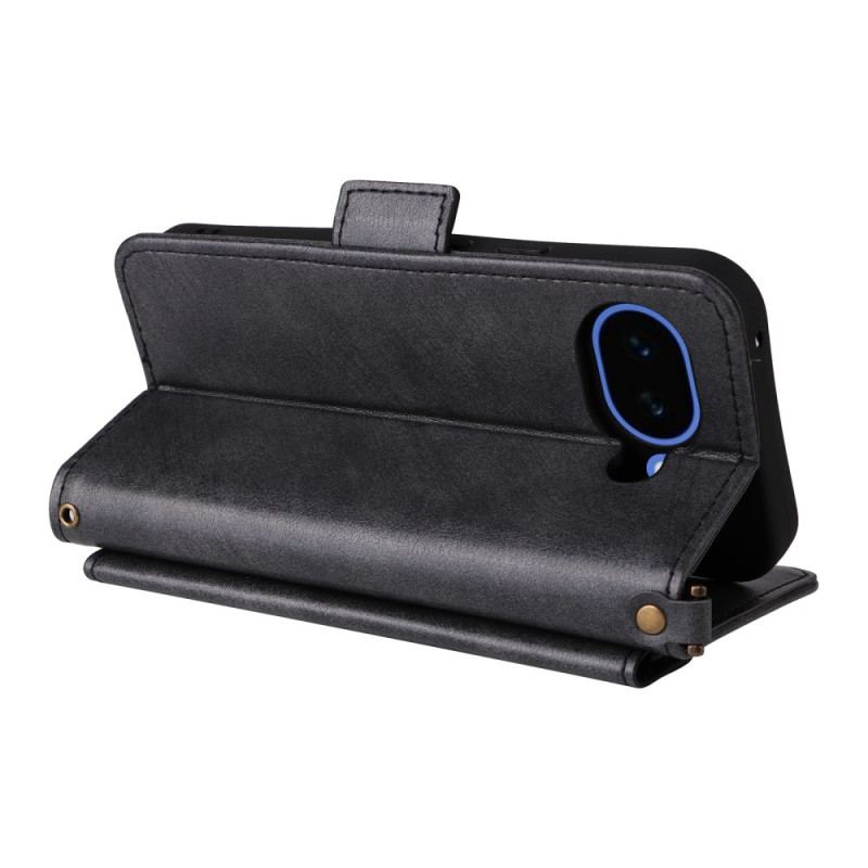 Fodral För Google Pixel 10a Vintage Plånbok Och Axelrem