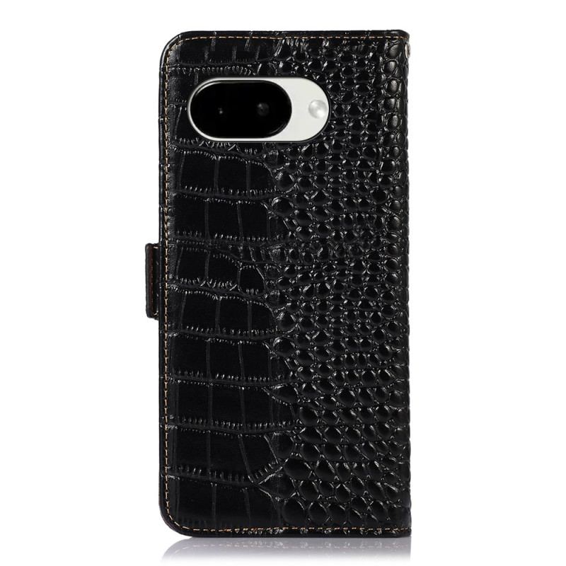 Fodral Google Pixel 10a Läder Med Krokodilstruktur