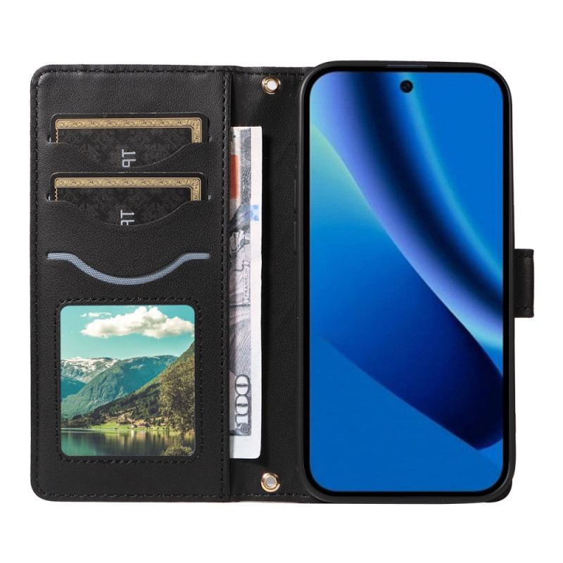 Fodral Google Pixel 10a Quiltad Plånbok Med Rem Och Axelrem