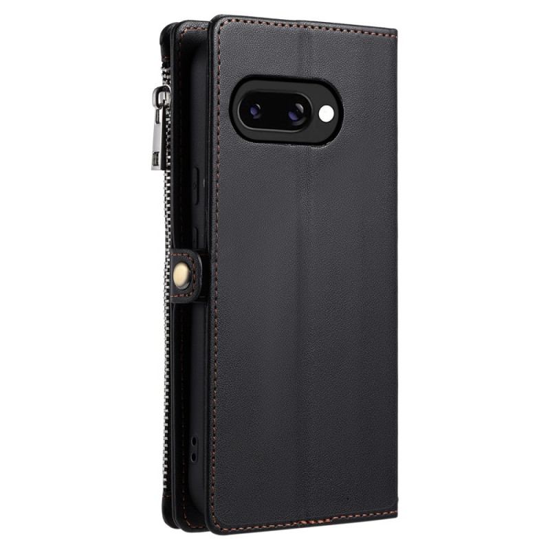 Läderfodral Google Pixel 10a Telefonfodral Plånbok Med 8 Kortfack Och Snodd