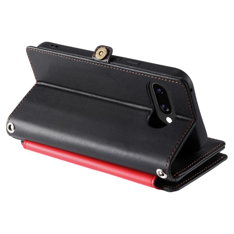 Läderfodral Google Pixel 10a Telefonfodral Plånbok Med 8 Kortfack Och Snodd