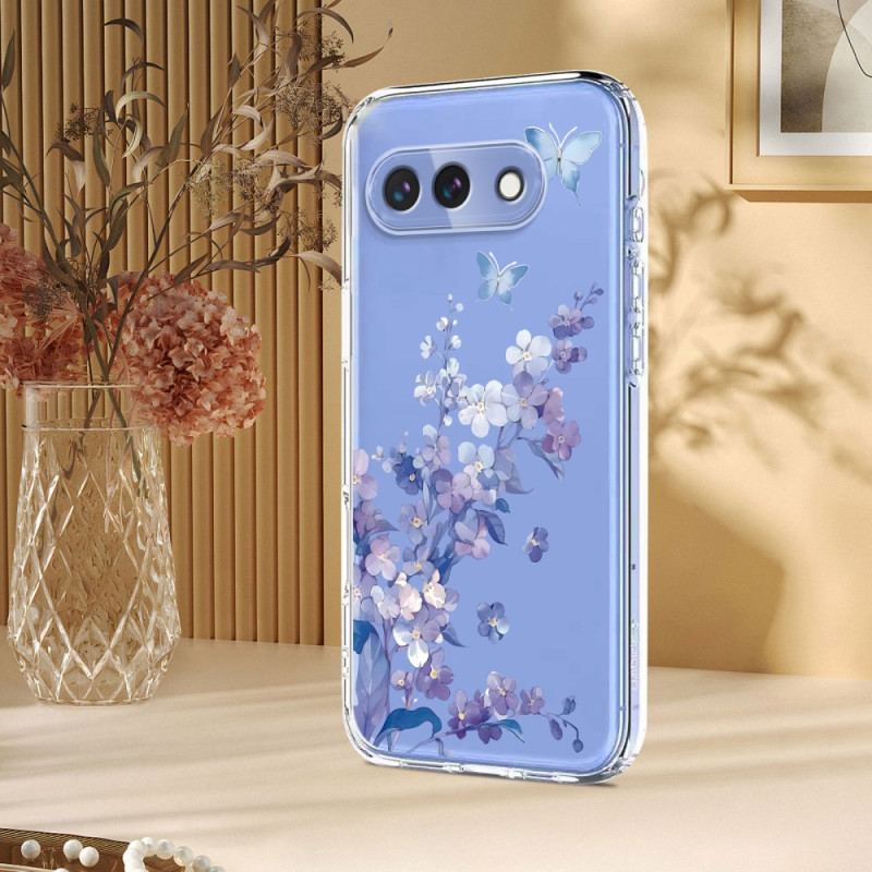 Skal Google Pixel 10a Telefonfodral Fjärils- Och Blommönster