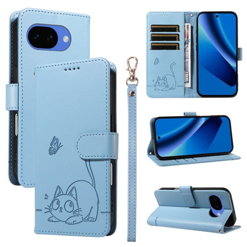 Skyddsfodral Google Pixel 10a Kattmönster Och Rem