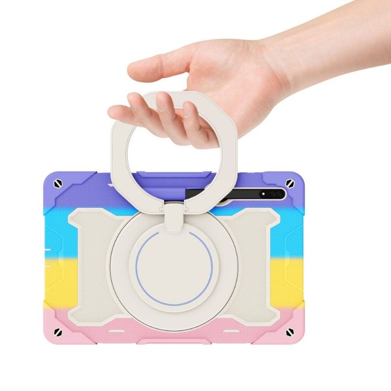 Skal För Samsung Galaxy Tab S8 Ultra Fallskydd Tuff Flerfärgad Med Stativ