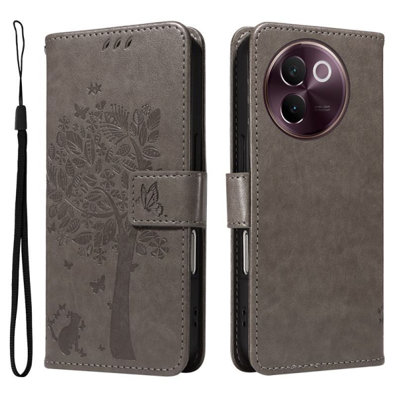 Skyddsfodral Vivo V40 Lite 5g Katt Och Träd