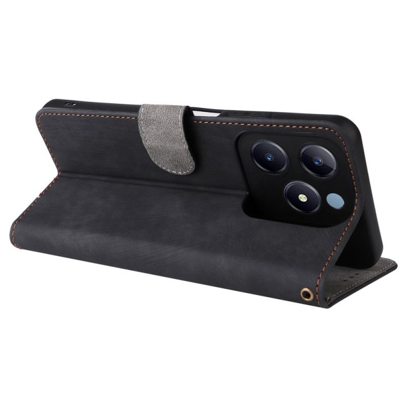 Fodral Realme C63 Rfid-skyddad Mockaeffekt Med Rem