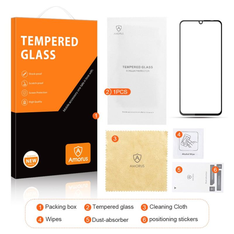 Heltäckande Skärmskydd I Härdat Glas För Realme Note 60x / C63 / C61 Amorus