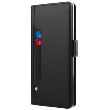 Läderfodral Realme C63 Telefonfodral Spegel Och Kort Hållare