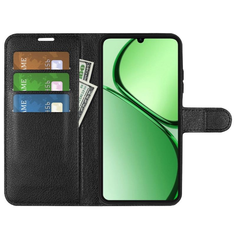 Skyddsfodral Realme C63 Klassisk Litchi-imitationsläder