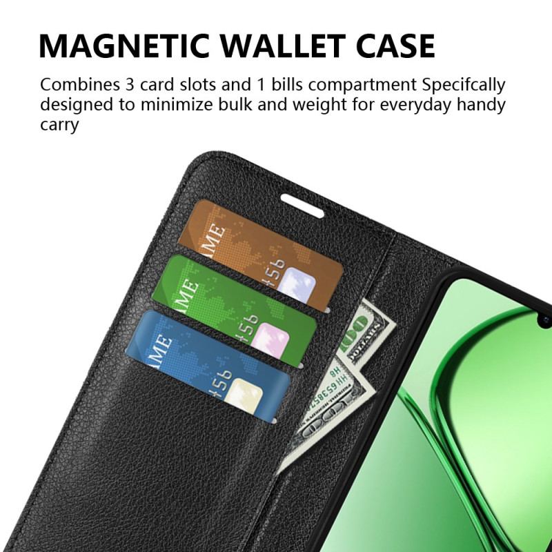 Skyddsfodral Realme C63 Klassisk Litchi-imitationsläder