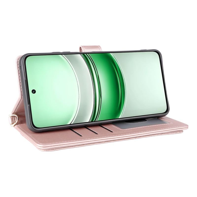 Fodral Realme 14x 5g Quiltad Med Rem Och Axelrem