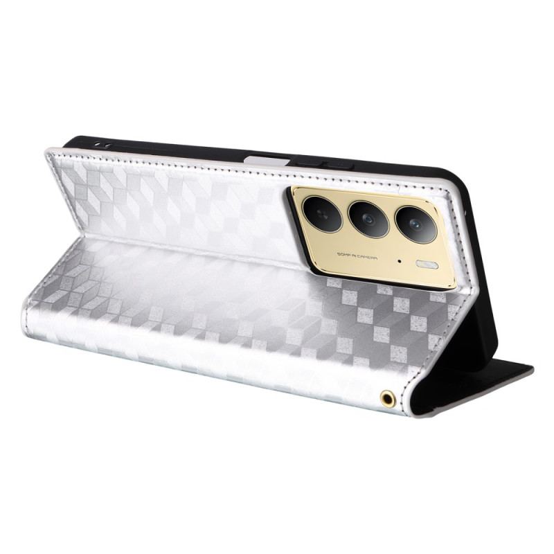 Folio-fodral För Realme 14x 5g Diamantmönster