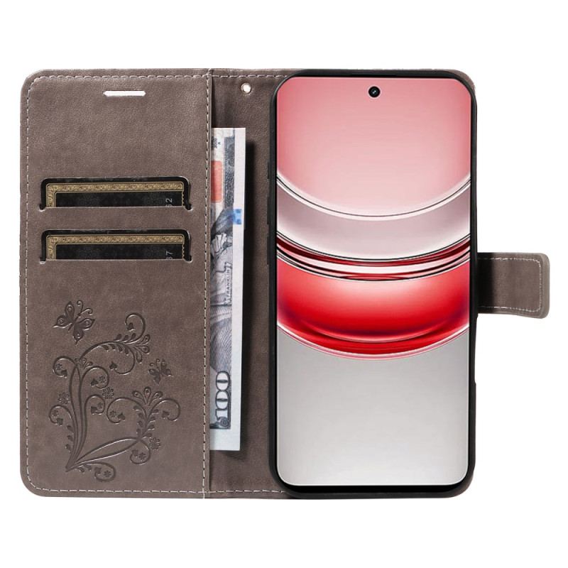 Läderfodral Realme 14x 5g Telefonfodral Jättefjärilar