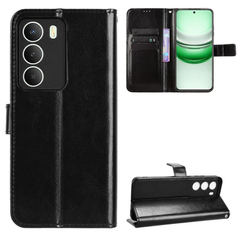 Läderskal Fodral Realme 14x 5g Prickigt Konstläder