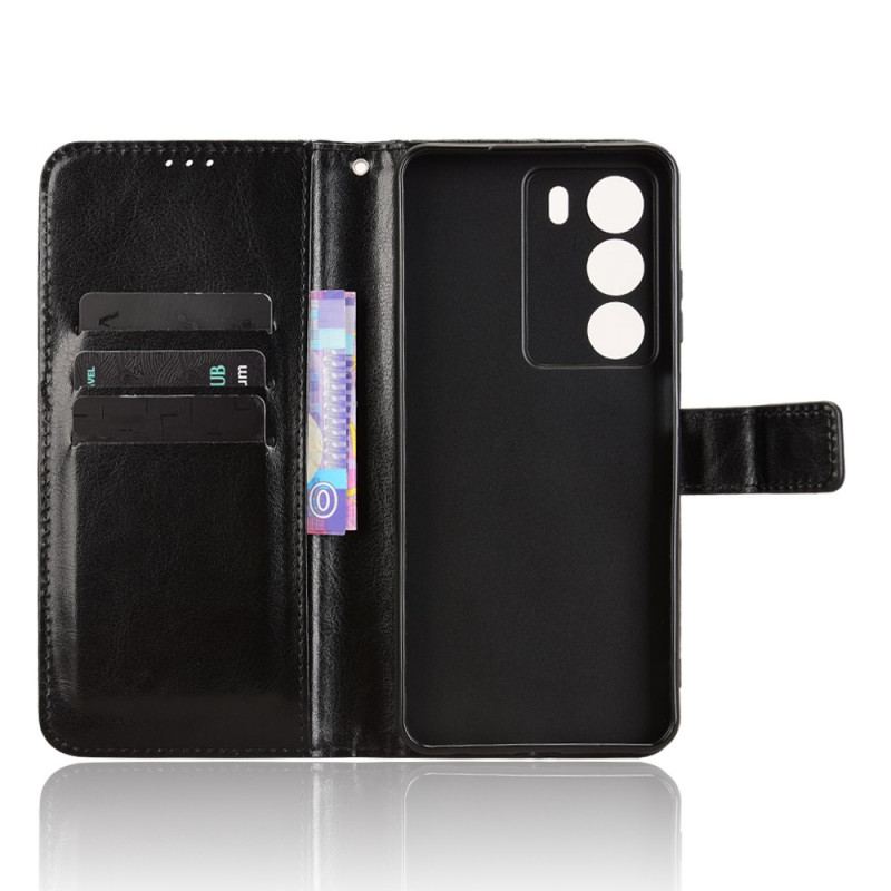 Läderskal Fodral Realme 14x 5g Prickigt Konstläder