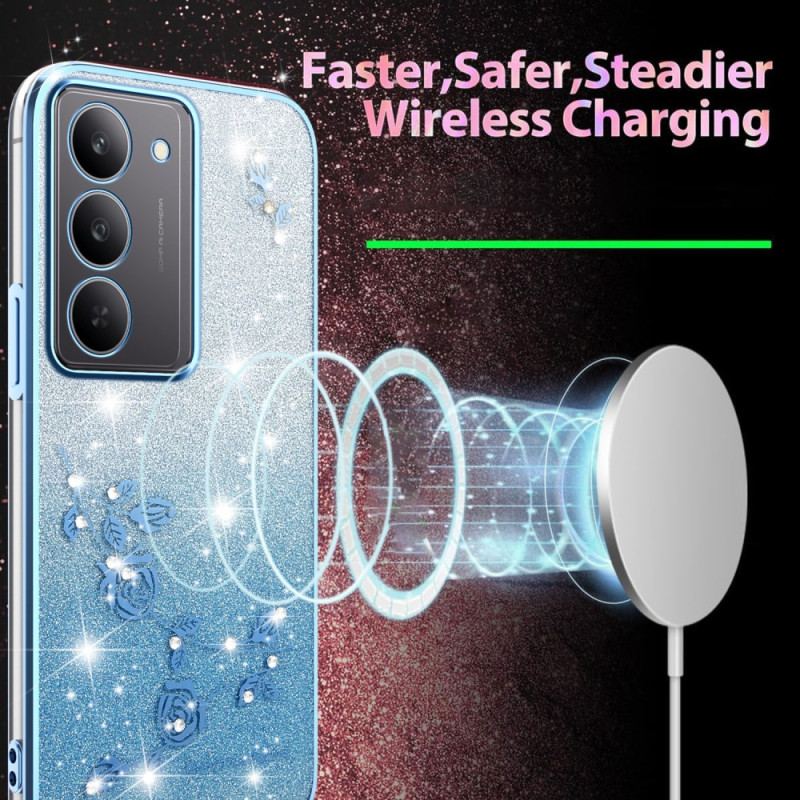 Skal Realme 14x 5g Kadem Blommor Och Strass