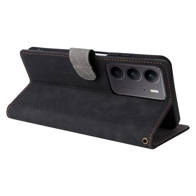 Skyddsfodral Realme 14x 5g Rfid-skydd I Mockaeffekt