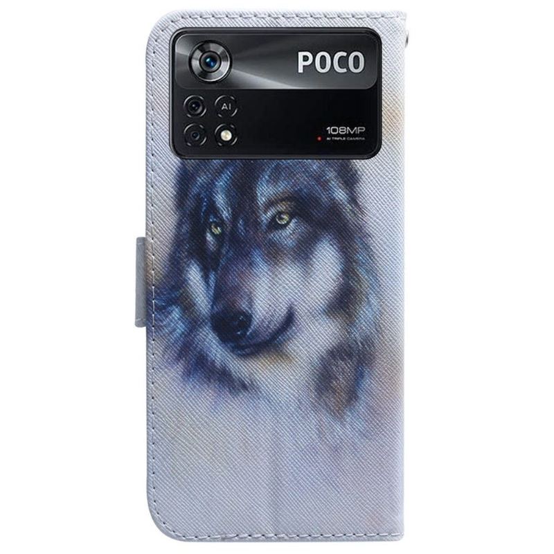 Fodral Case För Poco X4 Pro 5G Wolf Support Funktion