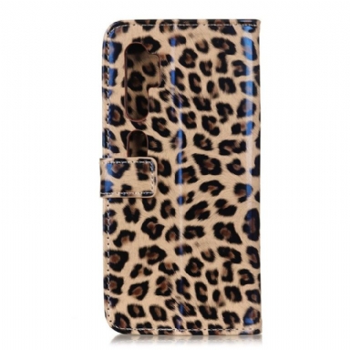 Fodral För Xiaomi Mi Note 10 / 10 Pro Hemming Läder I Leopardstil