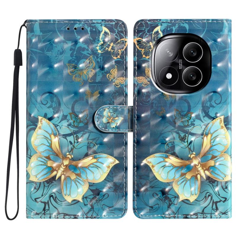 Fodral För Xiaomi Redmi Note 14 Pro Plus 5g 3d Fjärilar