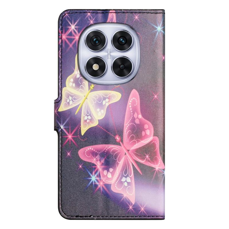 Fodral För Xiaomi Redmi Note 14 Pro Plus 5g Glittrande Fjärilar
