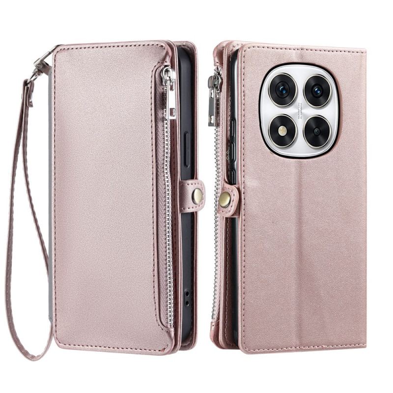 Fodral För Xiaomi Redmi Note 14 Pro Plus 5g Plånbok Och Rem