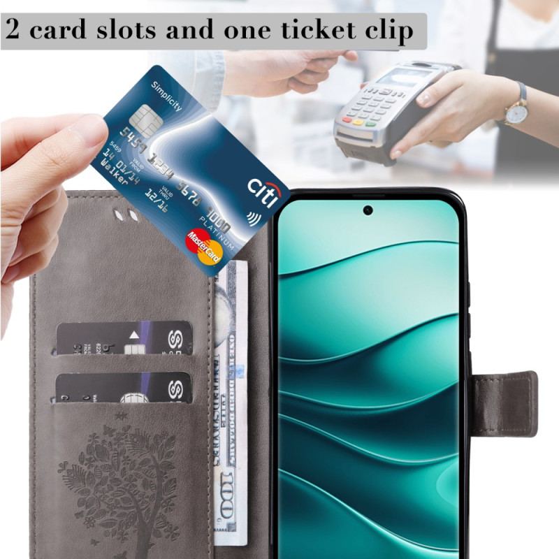 Fodral För Xiaomi Redmi Note 14 Pro Plus 5g Träd Och Katt