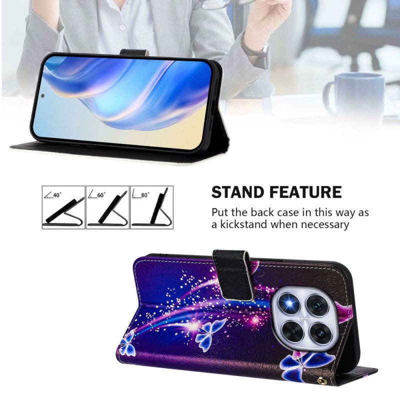 Fodral Xiaomi Redmi Note 14 Pro Plus 5g Festligt Fjärilsmönster