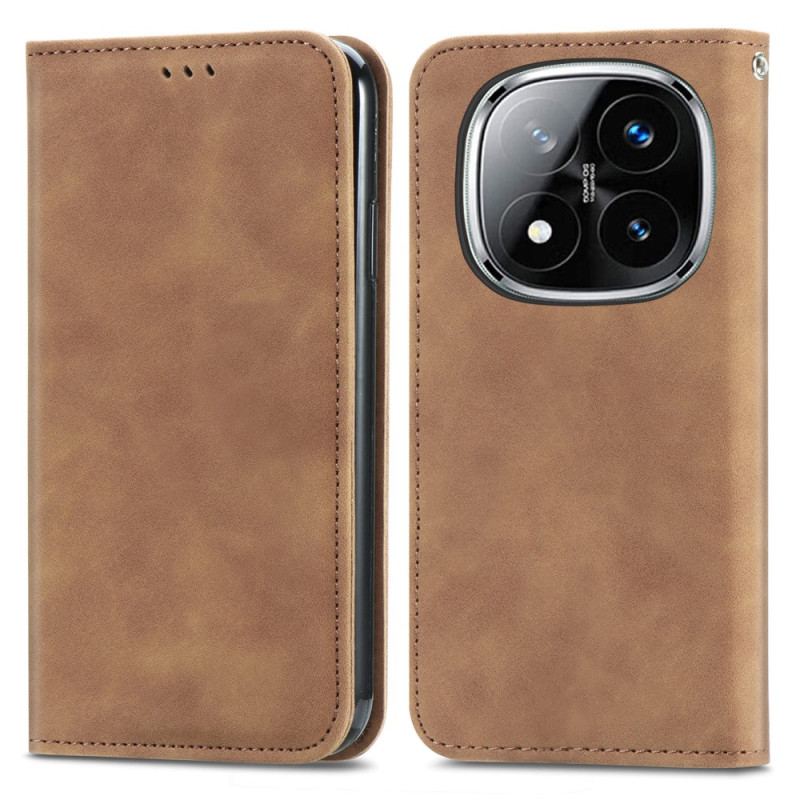 Folio-fodral Xiaomi Redmi Note 14 Pro Plus 5g Lädereffekt