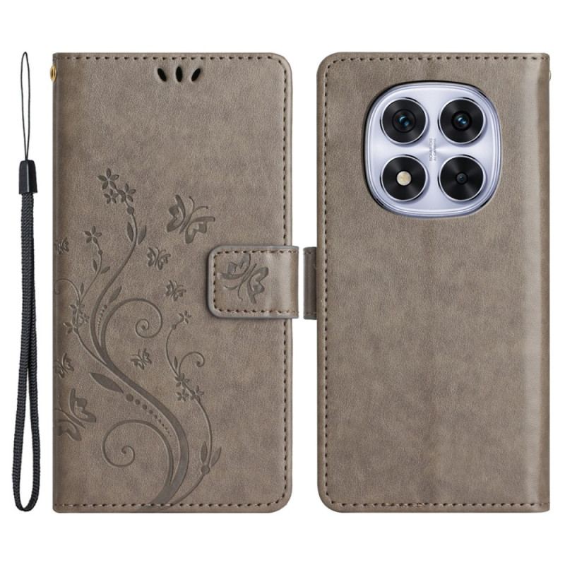 Läderfodral Xiaomi Redmi Note 14 Pro Plus 5g Telefonfodral Blommig