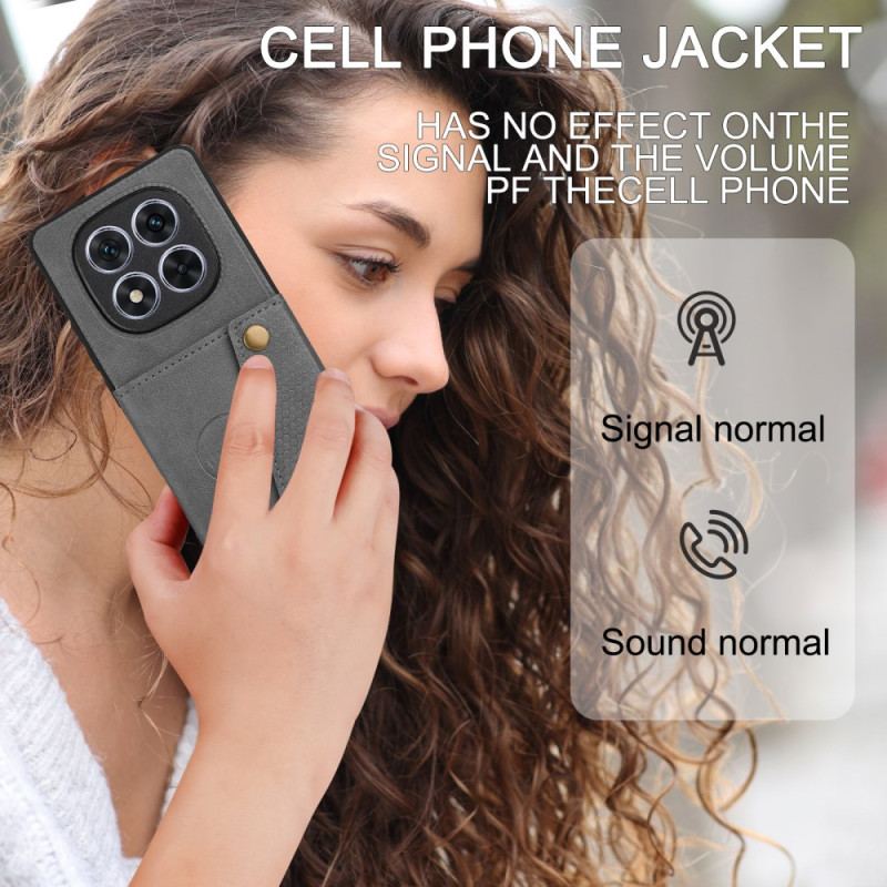 Skal Xiaomi Redmi Note 14 Pro Plus 5g Korthållare Och Stativ I Läderstil