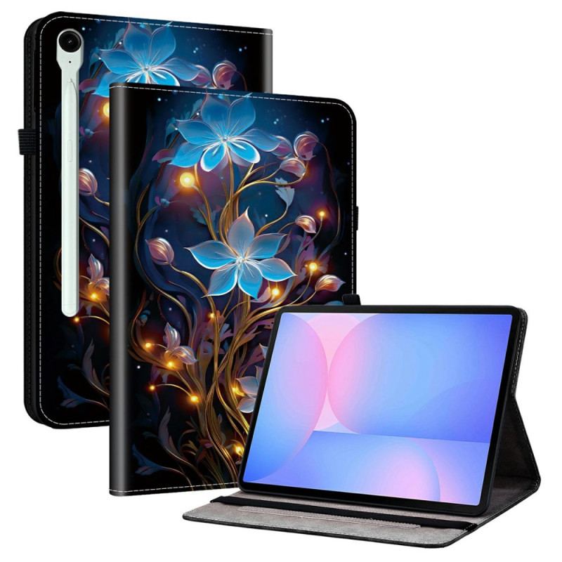 Case Samsung Galaxy Tab S10 Fe Plus Telefonfodral Blå Blommor