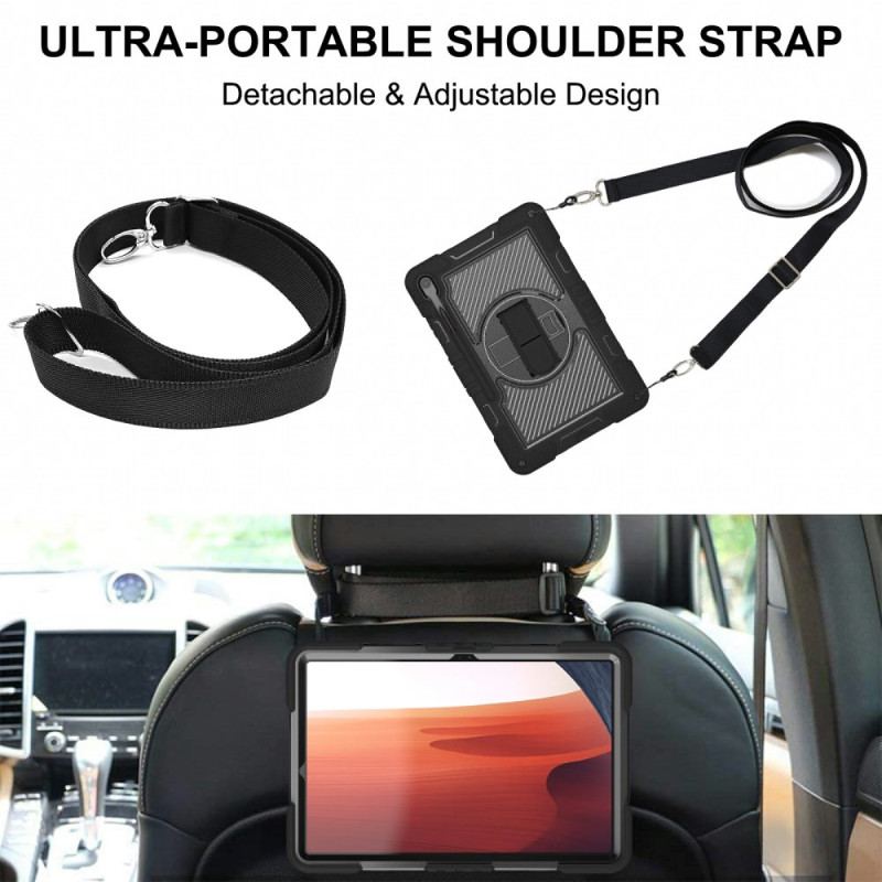 Skal Samsung Galaxy Tab S10 Fe Plus Telefonfodral Stativ Och Axelrem