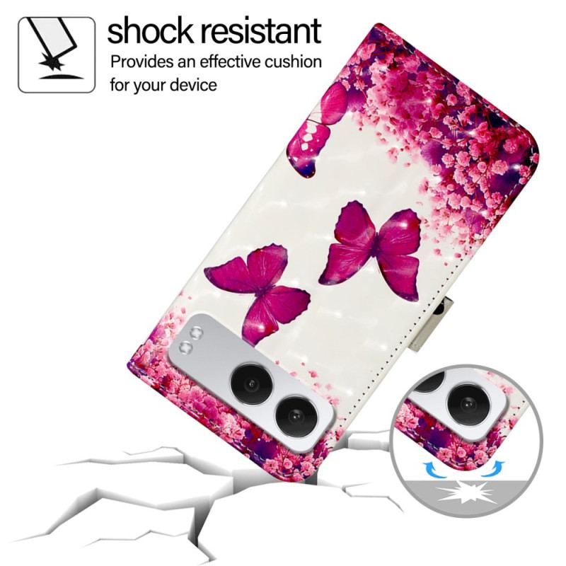 Fodral Oneplus Nord 4 Röda Fjärilar