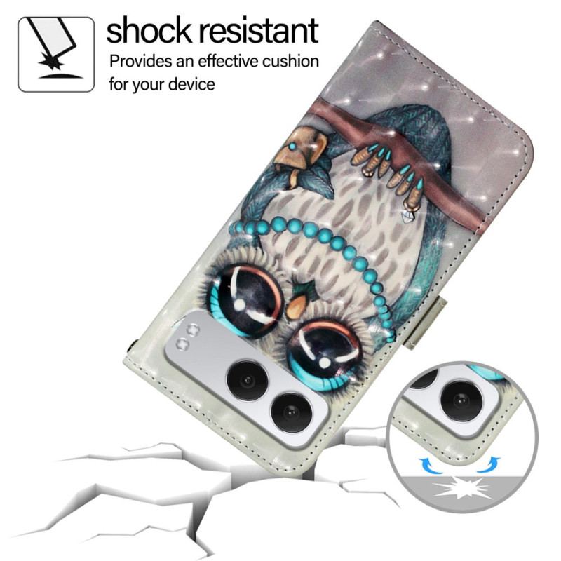 Läderfodral Oneplus Nord 4 Telefonfodral Grå Uggla