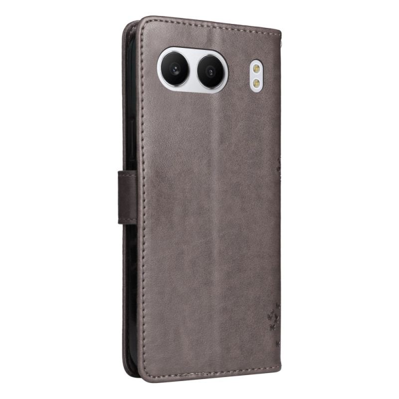 Läderfodral Oneplus Nord 4 Telefonfodral Träd Och Katt