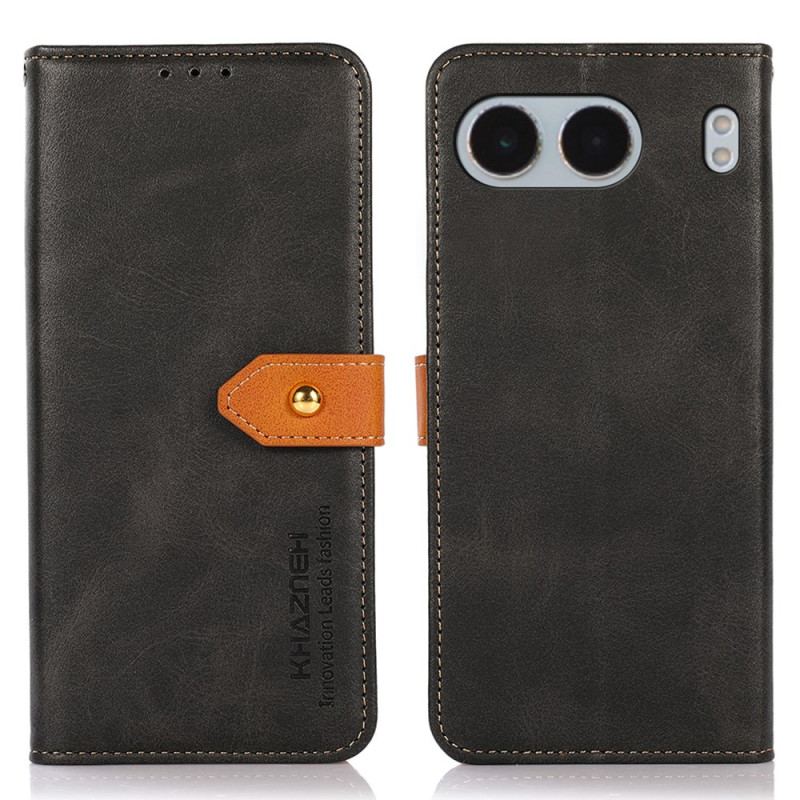 Läderskal Fodral Oneplus Nord 4 Guldspänne Khazneh