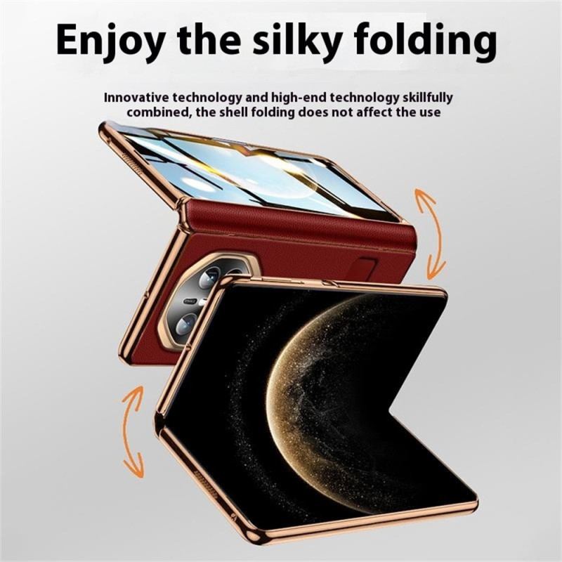 Skal Huawei Mate X6 Texturerat Konstläder Med Skärmskydd