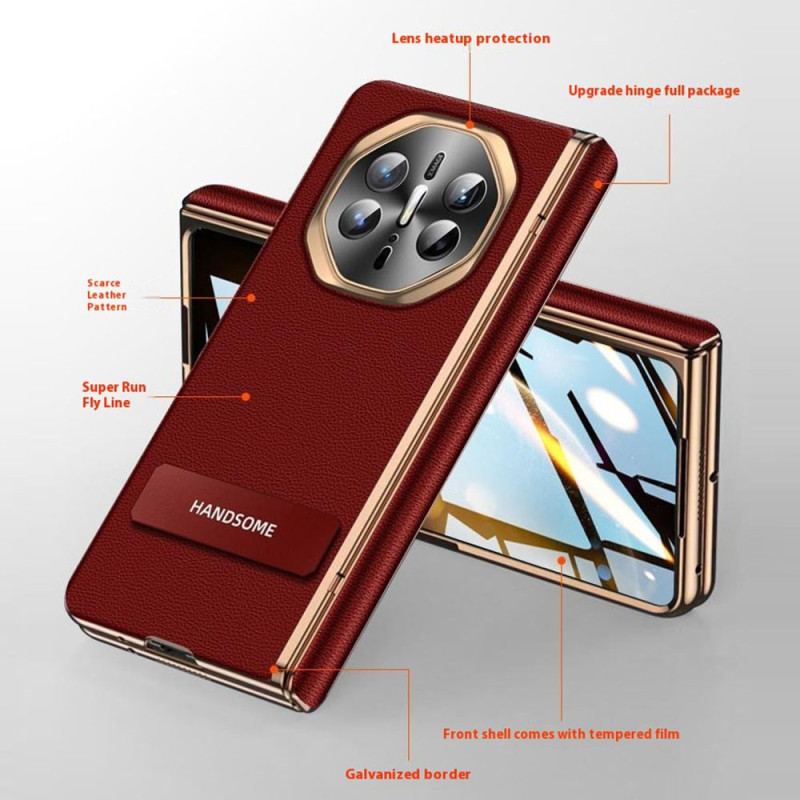 Skal Huawei Mate X6 Texturerat Konstläder Med Skärmskydd