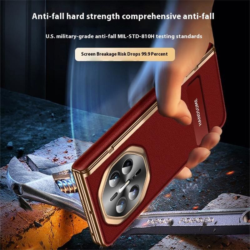 Skal Huawei Mate X6 Texturerat Konstläder Med Skärmskydd