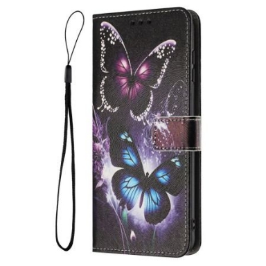 Läderfodral Realme 14t 5g Telefonfodral Två Fjärilar