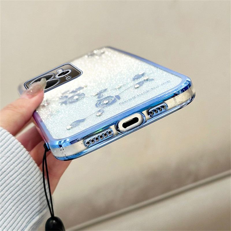 Skal Realme 14t 5g Telefonfodral Kadem Blommor Och Strassrem