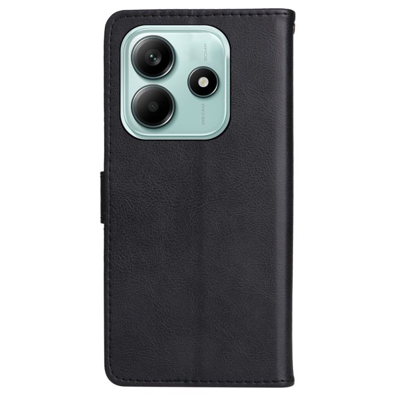 Fodral För Xiaomi Redmi Note 14 5g Konstläder Med Rem