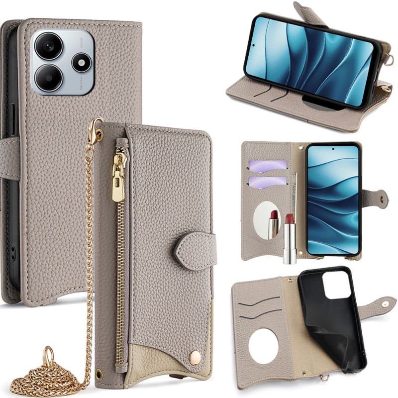 Fodral För Xiaomi Redmi Note 14 5g Med Stativ Och Handledsrem