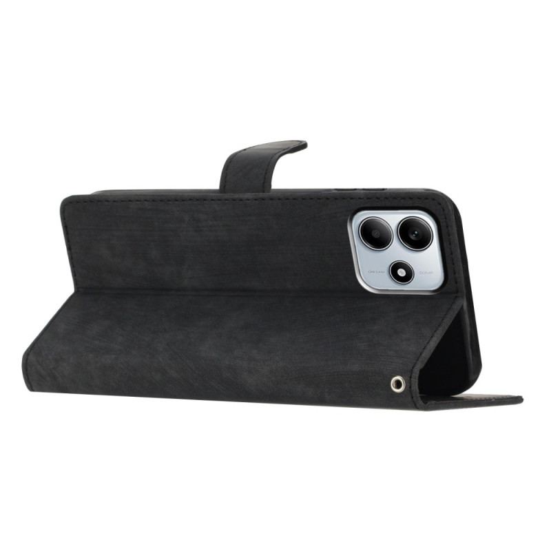 Fodral För Xiaomi Redmi Note 14 5g Mockaeffekt Med Rem